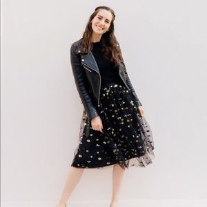 NWT Cupcakes & Cashmere black scarlet sequin skirt- Small